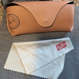 Ray-Ban Brown Leather Sunglasses Case